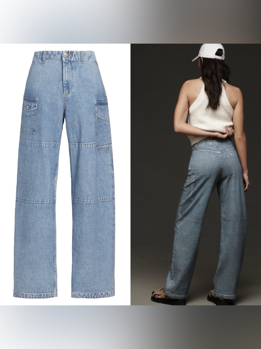 Rag & Bone Miramar Nora Wide-Leg Cargo Sweatpant Jeans Size 26
